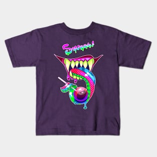 Sweet! Neon Candy Mouth Kids T-Shirt